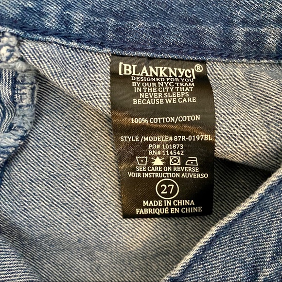 Blank NYC Asymmetrical Denim Skirt 27 - Picture 6 of 6